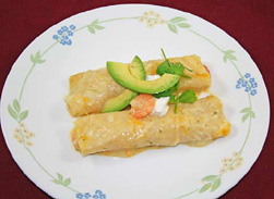 Cazandras Crab and Shrimp Enchiladas