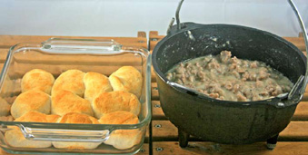 Sausage Gravy and Biscuits