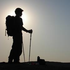 hikers silhouette