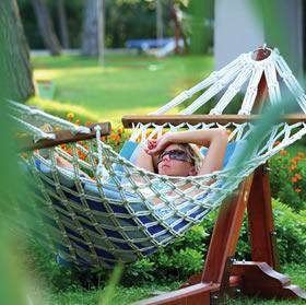 woman in hammock