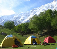 campsite in the mountains