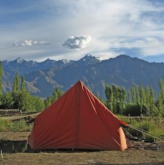 Camping on a mountain